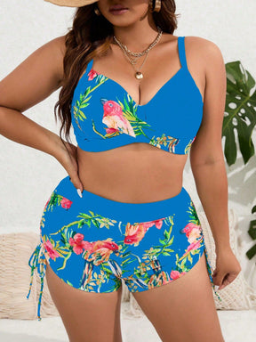 Biquíni Plus Size Tropical Com Bojo