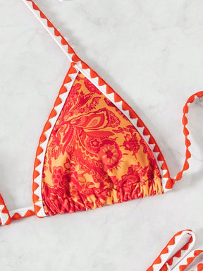 Biquíni Halter Estampa Tropical