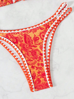 Biquíni Halter Estampa Tropical