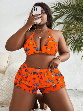 Biquíni Plus Size Borboleta 3 Peças