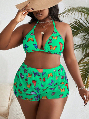 Biquíni Plus Size Borboleta 3 Peças