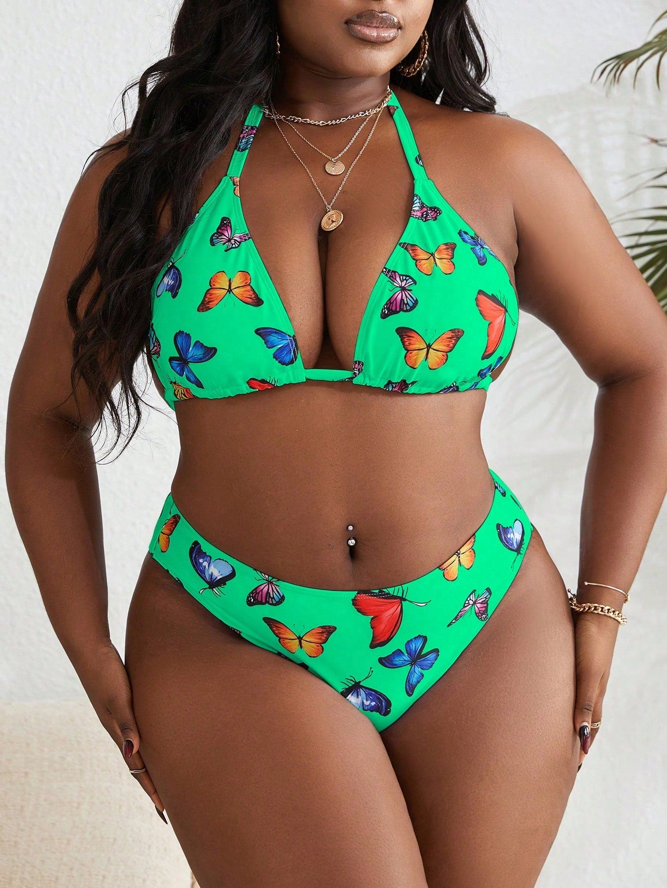 Biquíni Plus Size Borboleta 3 Peças