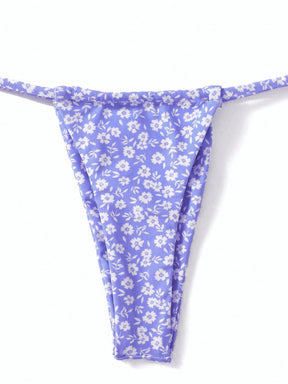 Biquíni Floral Com Laço Nas Costas