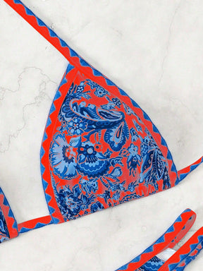 Biquíni Halter Estampa Tropical