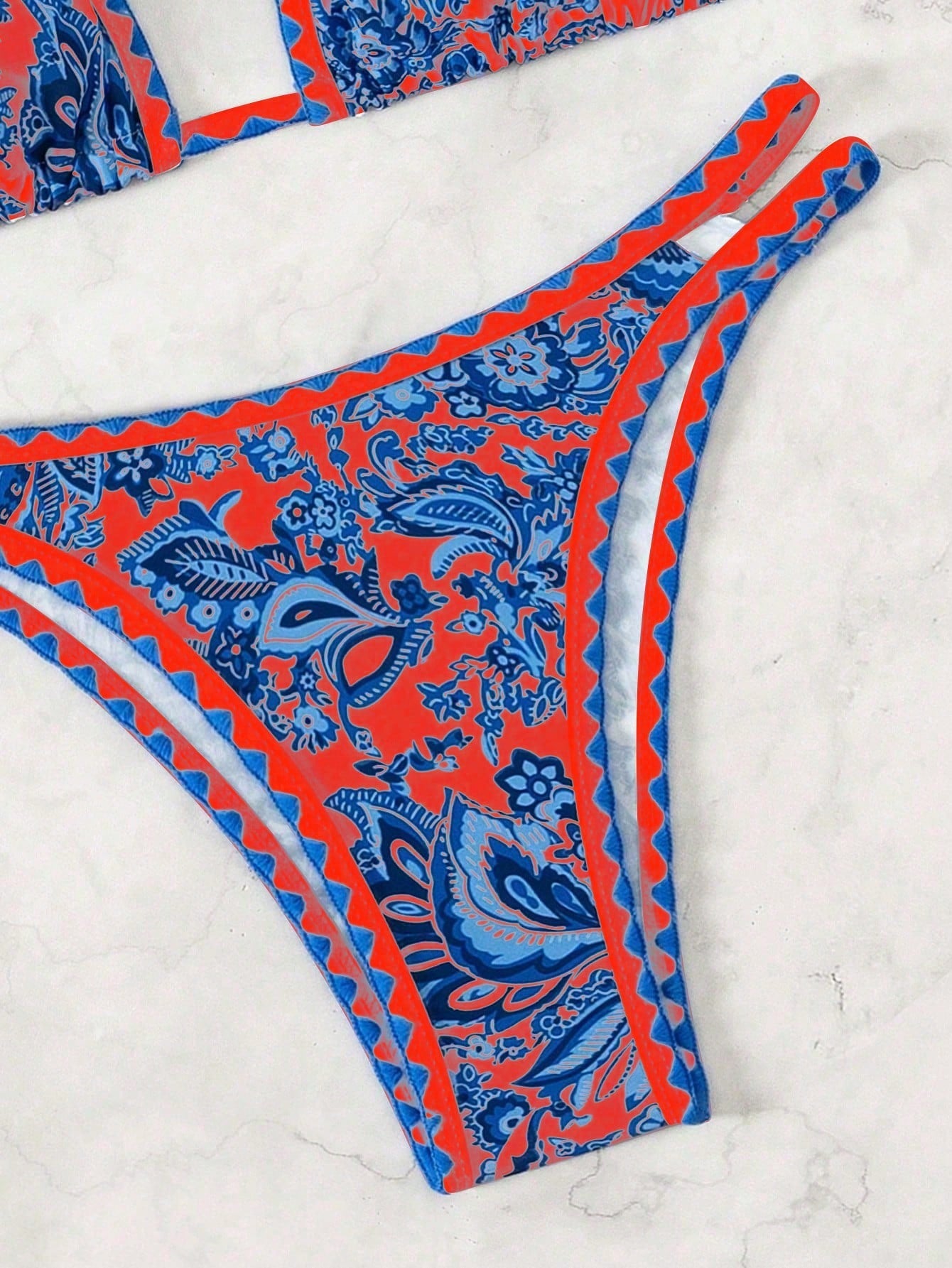 Biquíni Halter Estampa Tropical