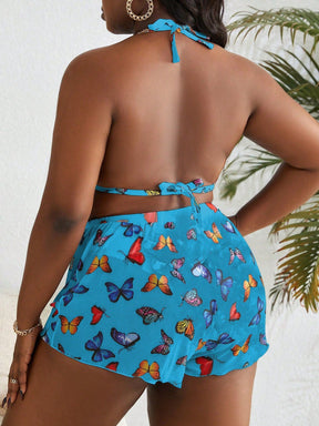 Biquíni Plus Size Borboleta 3 Peças