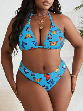 Biquíni Plus Size Borboleta 3 Peças