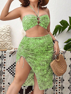 Biquíni Plus Size Estampado Com Saia