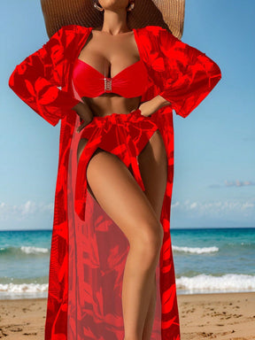 Biquíni Tropical Com Kimono
