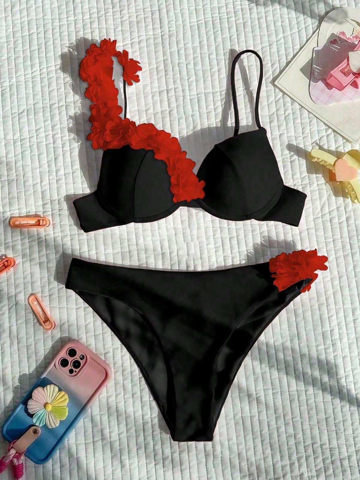 Biquíni V Com Detalhe Floral