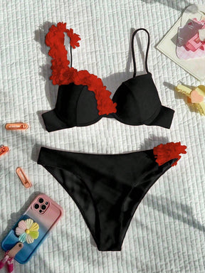 Biquíni V Com Detalhe Floral