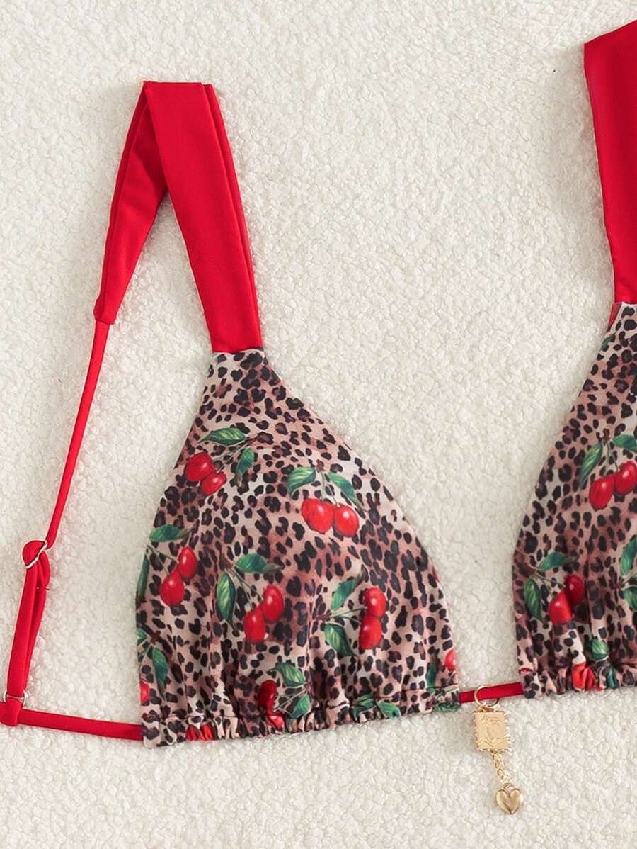 Biquíni Estampa Tropical Com Amarração