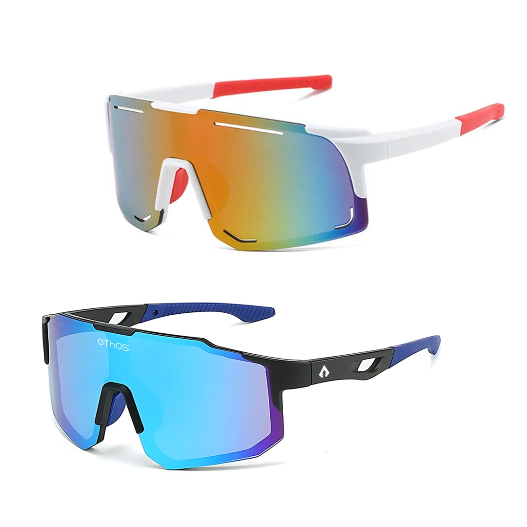 Kit Windproof + Block - Óculos de Sol para Corrida Ciclismo
