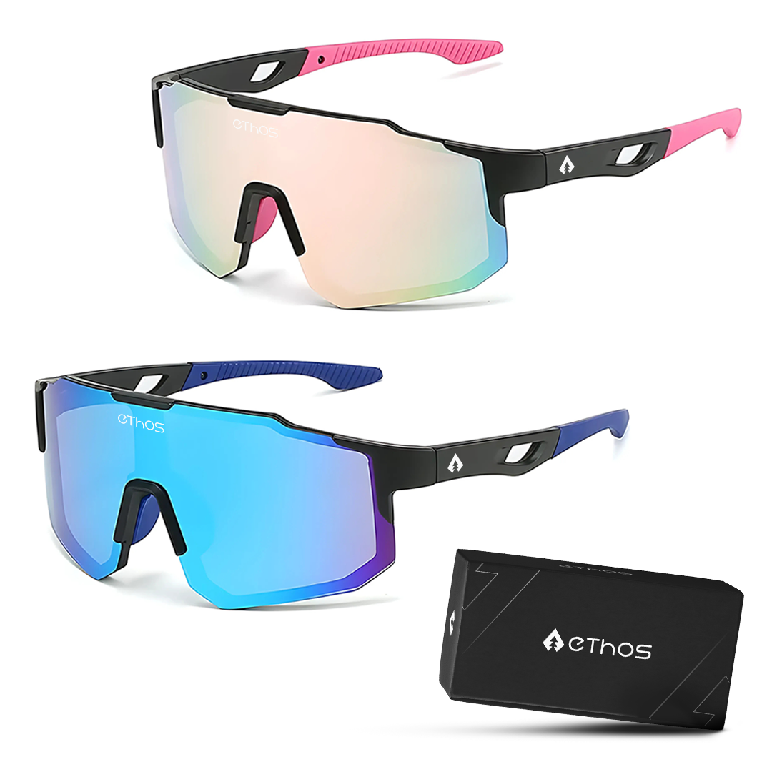 Kit 2 Windproof - Óculos de Sol para Corrida Ciclismo