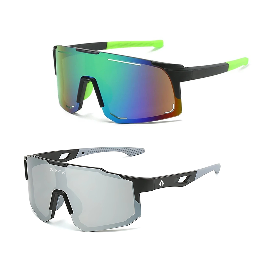 Kit Windproof + Block - Óculos de Sol para Corrida Ciclismo