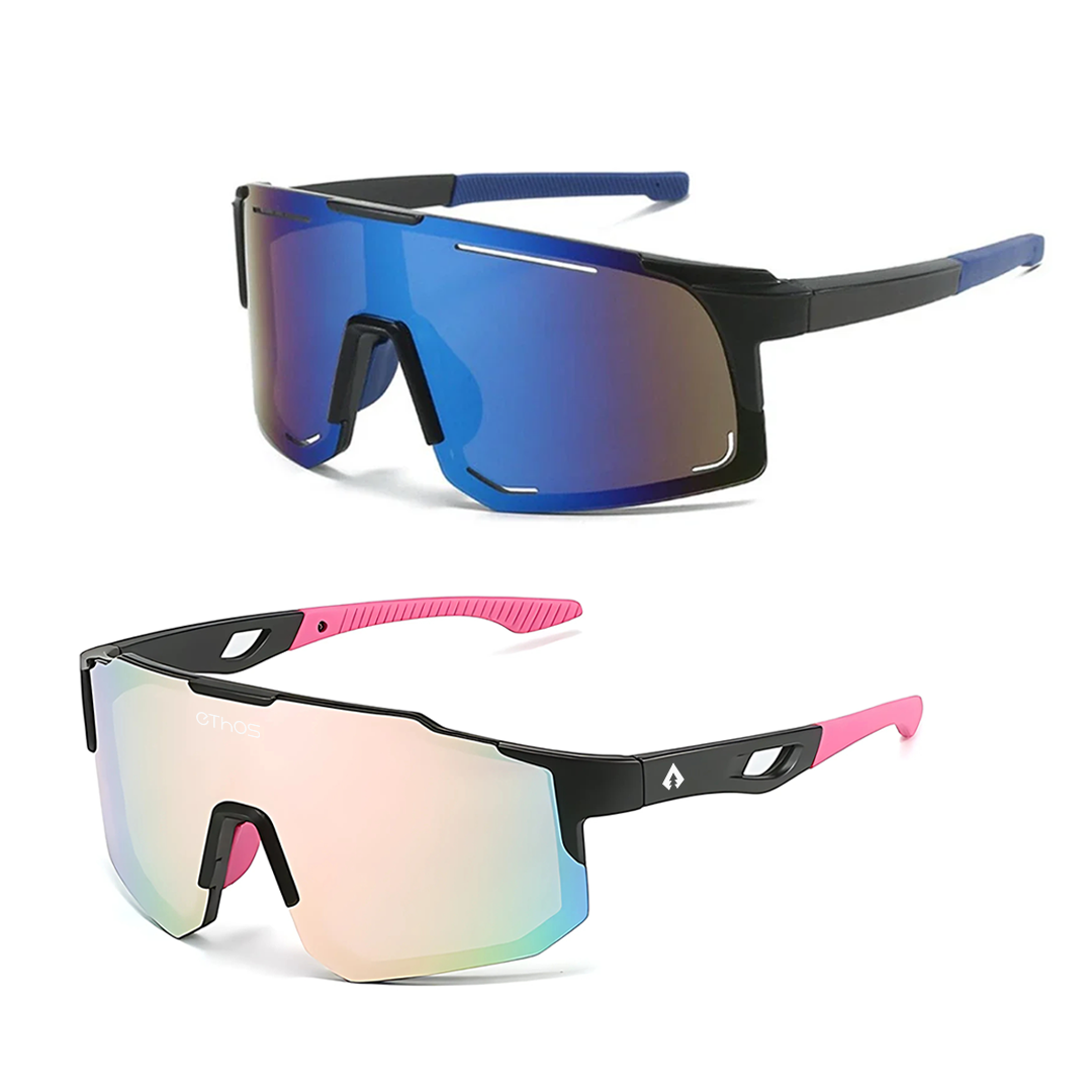 Kit Windproof + Block - Óculos de Sol para Corrida Ciclismo