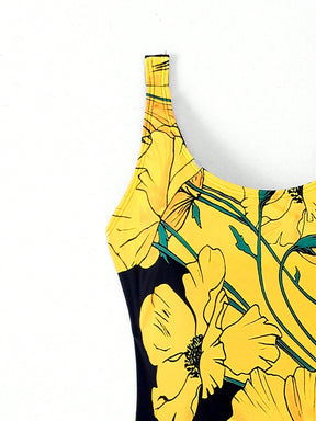 Maiô Floral de Uma Peça para Verão e Praia