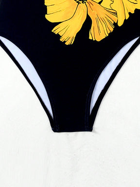 Maiô Floral de Uma Peça para Verão e Praia