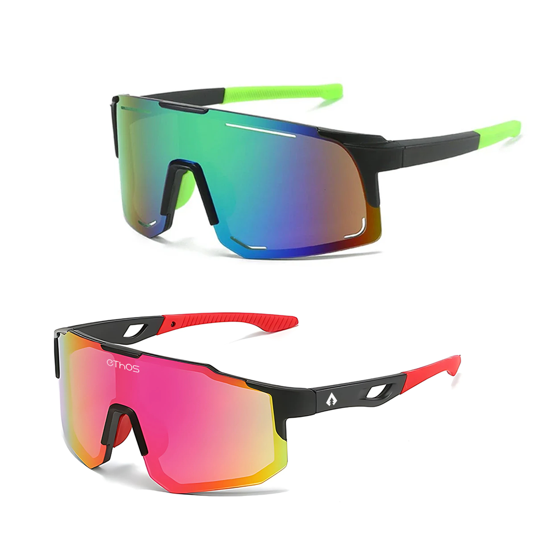 Kit Windproof + Block - Óculos de Sol para Corrida Ciclismo